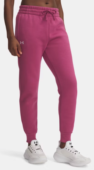 Under Armour Women's Rival Fleece Joggers - Fuchsia Dusk/ White (659)