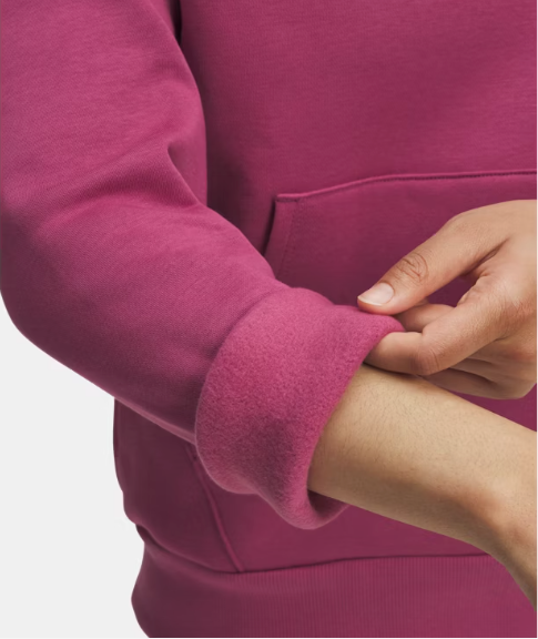 Under Armour Women's Rival Fleece Shimmer Hoody - Fuchsia Dusk/Iridescent  (659)