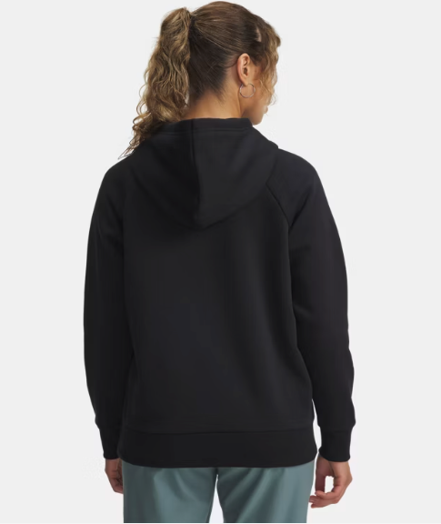 Under Armour Women's Rival Fleece Shimmer Hoody - Black/Iridescent  (007)