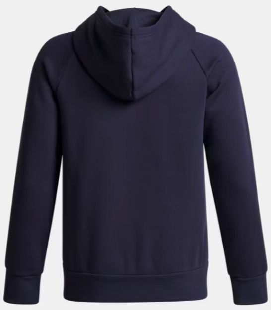 Under Armour Boys' Rival Fleece Flamin Wordmark Hoodie - Washed Navy (403)