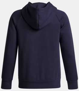 Under Armour Boys' Rival Fleece Flamin Wordmark Hoodie - Washed Navy (403)