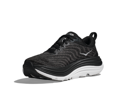 HOKA Men's Gaviota 5 Running Shoes - BLACK / WHITE
