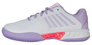 K-Swiss Women's Express Light 3 Clay Tennis Shoes - White/ Orchid/ Neon Blaze