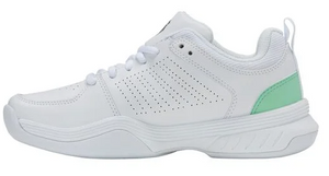 K-Swiss Women's Court Express 2 Carpet - White/ Neon Mint/ Black
