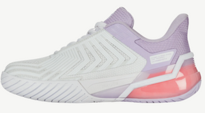 K-Swiss Women's Ultra Shot 4 Tennis Shoes - White/ Orchid Petals/ Neon Blaze