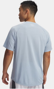 Under Armour Men's Tech Textured Short Sleeve T-Shirt - Blue Calm/ White (454)