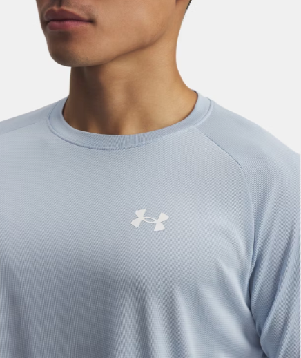 Under Armour Men's Tech Textured Short Sleeve T-Shirt - Blue Calm/ White (454)