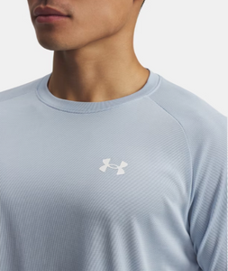 Under Armour Men's Tech Textured Short Sleeve T-Shirt - Blue Calm/ White (454)