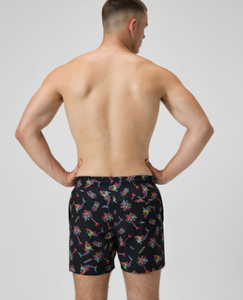 Speedo Men's Printed 16'' Redondo Edge Swim Shorts - Black/Orange