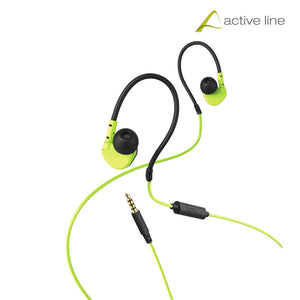 hama Active Clip on Headphones - Green/Black