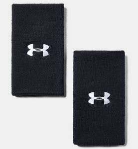 Under Armour Performance 15cm Wristbands - Black (2 pack)
