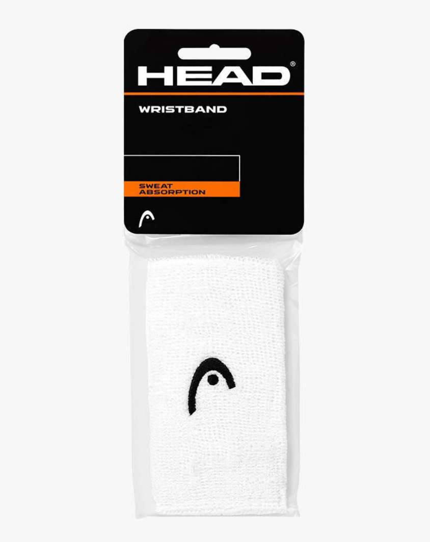 Head Jumbo 5" Wristbands - White (2 pack)