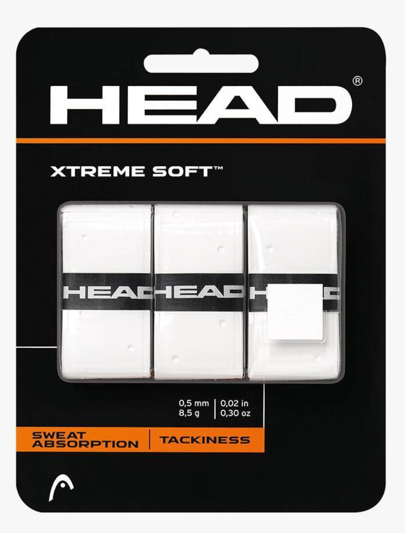 Head Xtreme Soft Overgrips - White (3 pack)