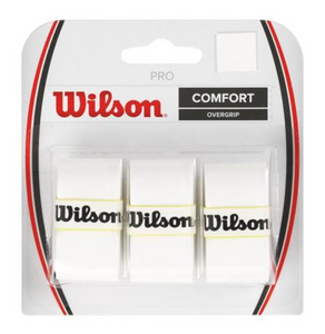 Wilson Pro Overgrips tennis racket grip - White (3 pack)