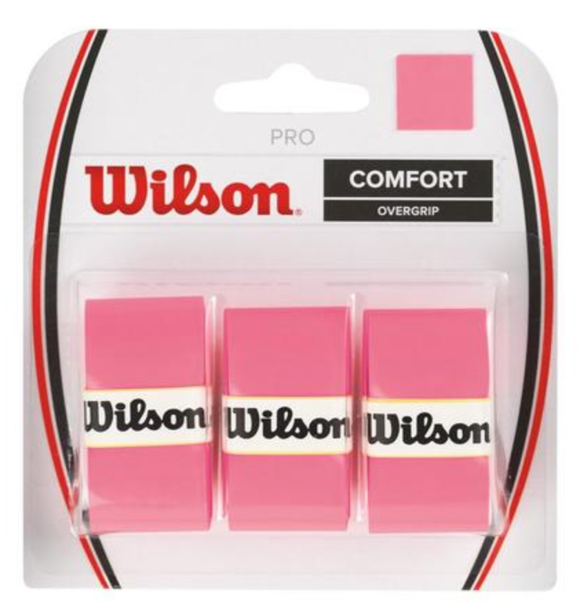 Wilson Pro Overgrips tennis racket grip - Pink (3 pack)
