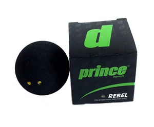 Prince Rebel Double Yellow Dot Squash Ball - single