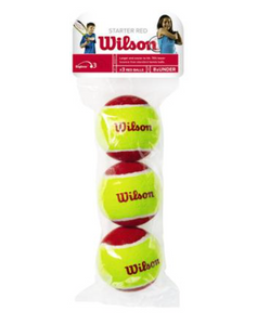 Wilson Junior/Kids Starter Red Tennis Balls - 3 pack