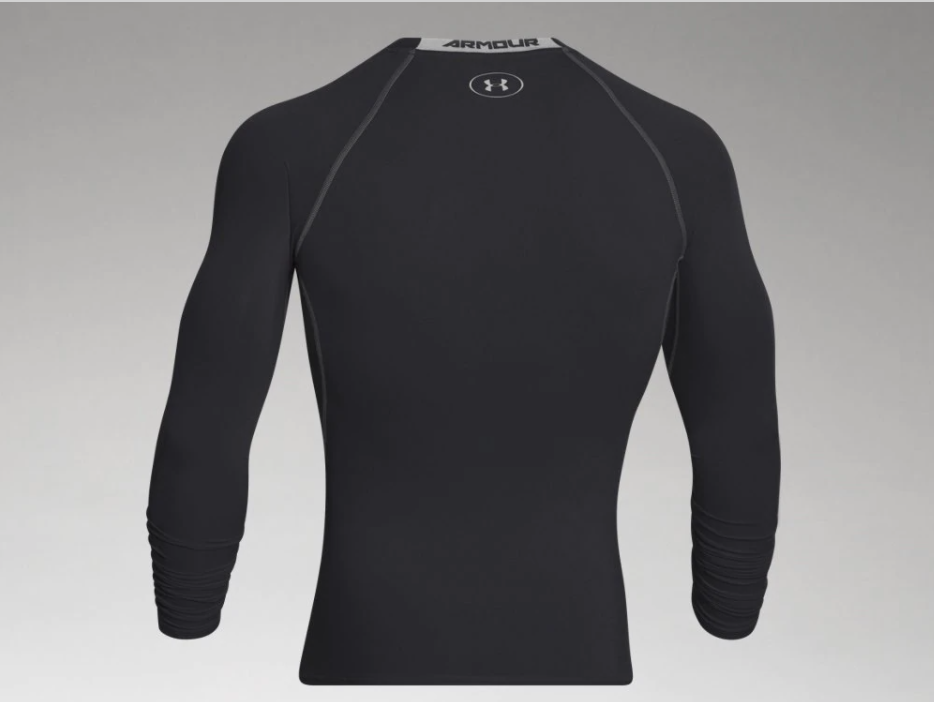 Under Armour Men's HeatGear Armour Long Sleeve Compression Shirt - Black