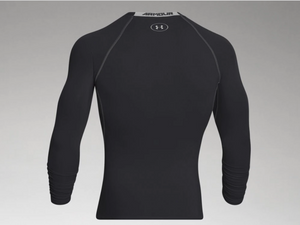 Under Armour Men's HeatGear Armour Long Sleeve Compression Shirt - Black