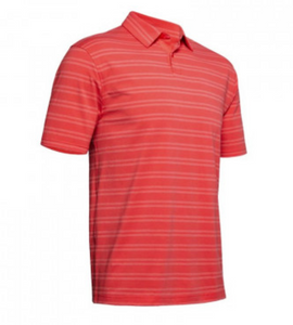 Under Armour Men's Charged Cotton Scramble Stripe Mens Golf Polo Shirt - Red (646)