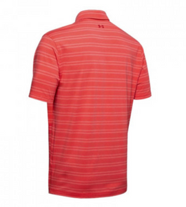 Under Armour Men's Charged Cotton Scramble Stripe Mens Golf Polo Shirt - Red (646)