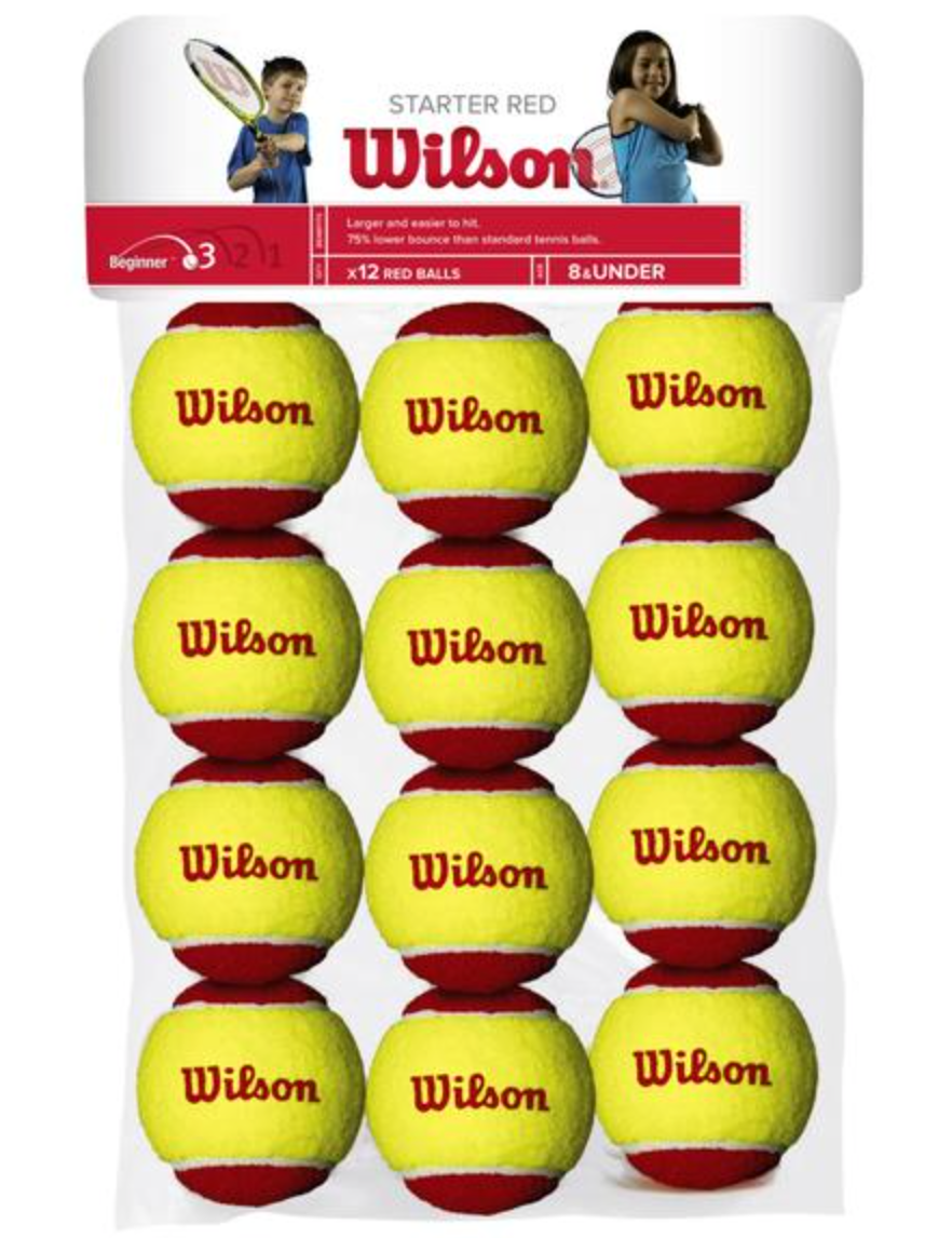 Wilson Junior/Kids Starter Red Tennis Balls - 12 pack