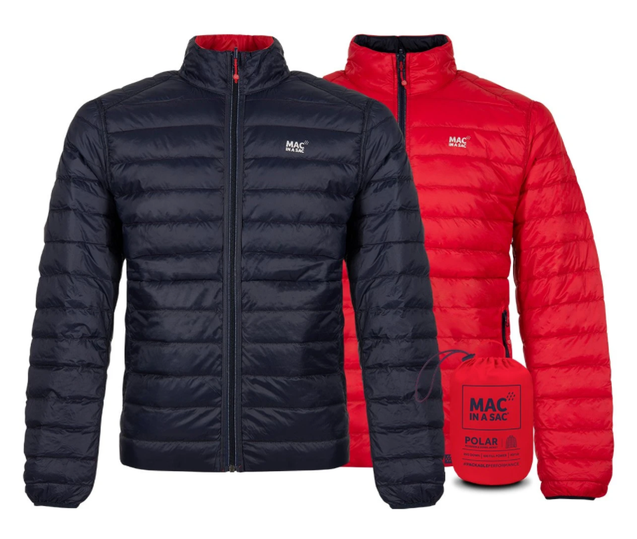 Mac in a Sac Polar II Mens Reversible Down Jacket RED NAVY