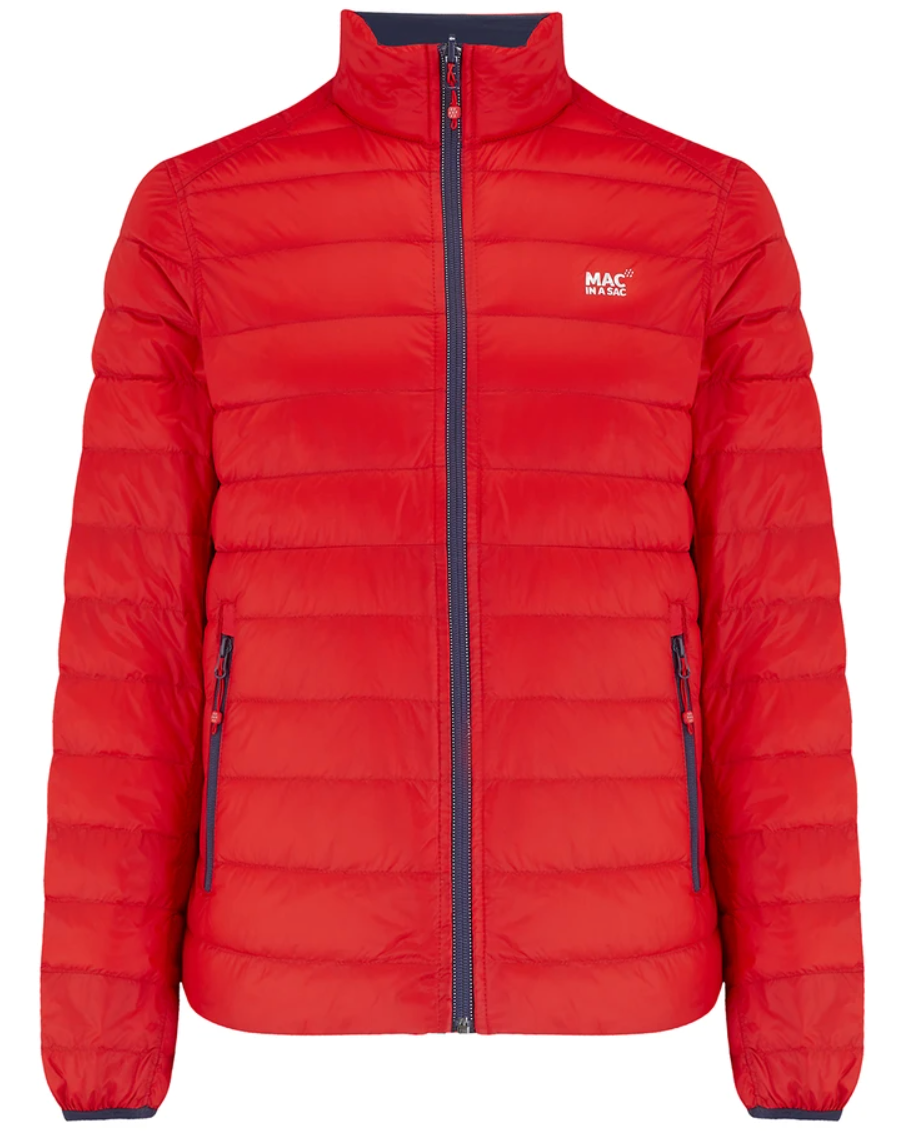 Mac in a Sac Polar II Mens Reversible Down Jacket - RED / NAVY
