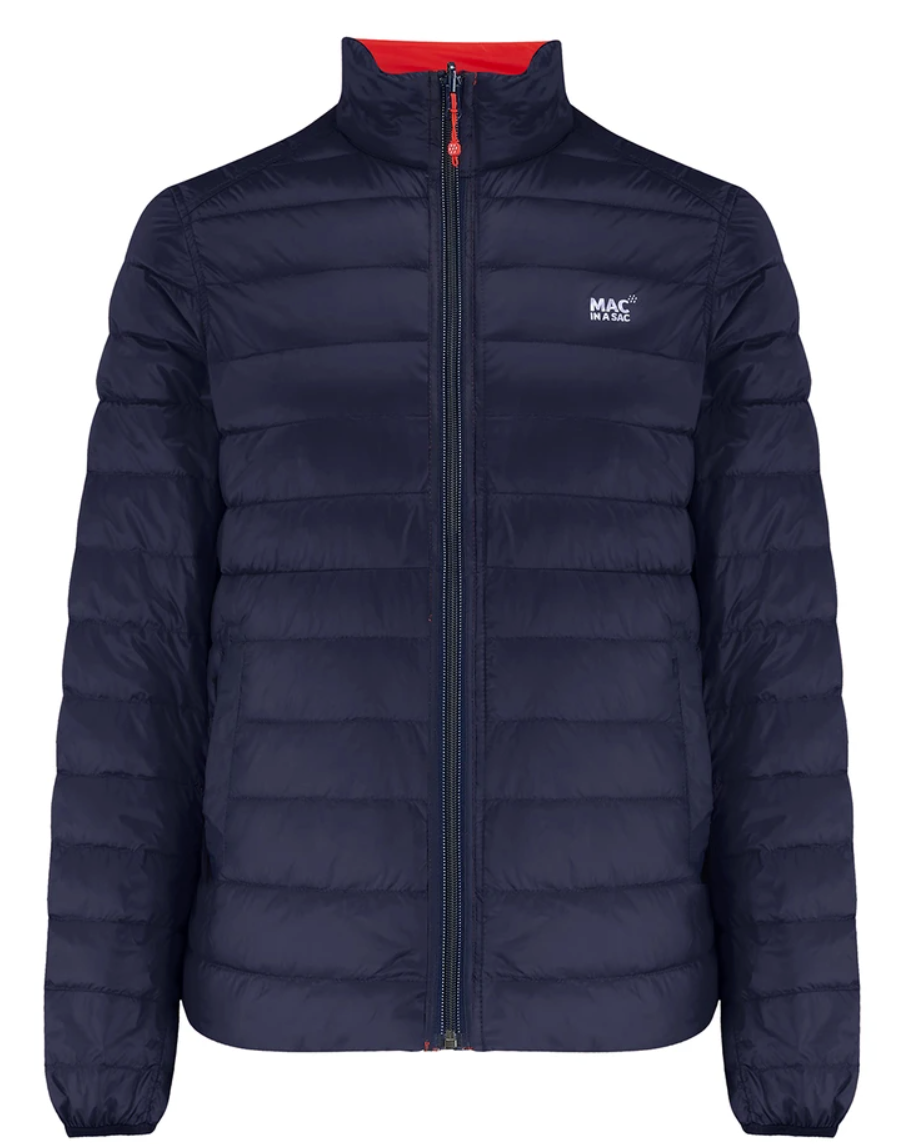 Mac in a Sac Polar II Mens Reversible Down Jacket - RED / NAVY