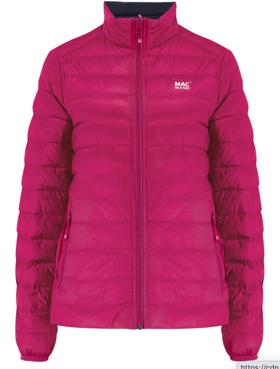 Mac in a Sac Womens Polar II Reversible Down Jacket - FUCHSIA / NAVY