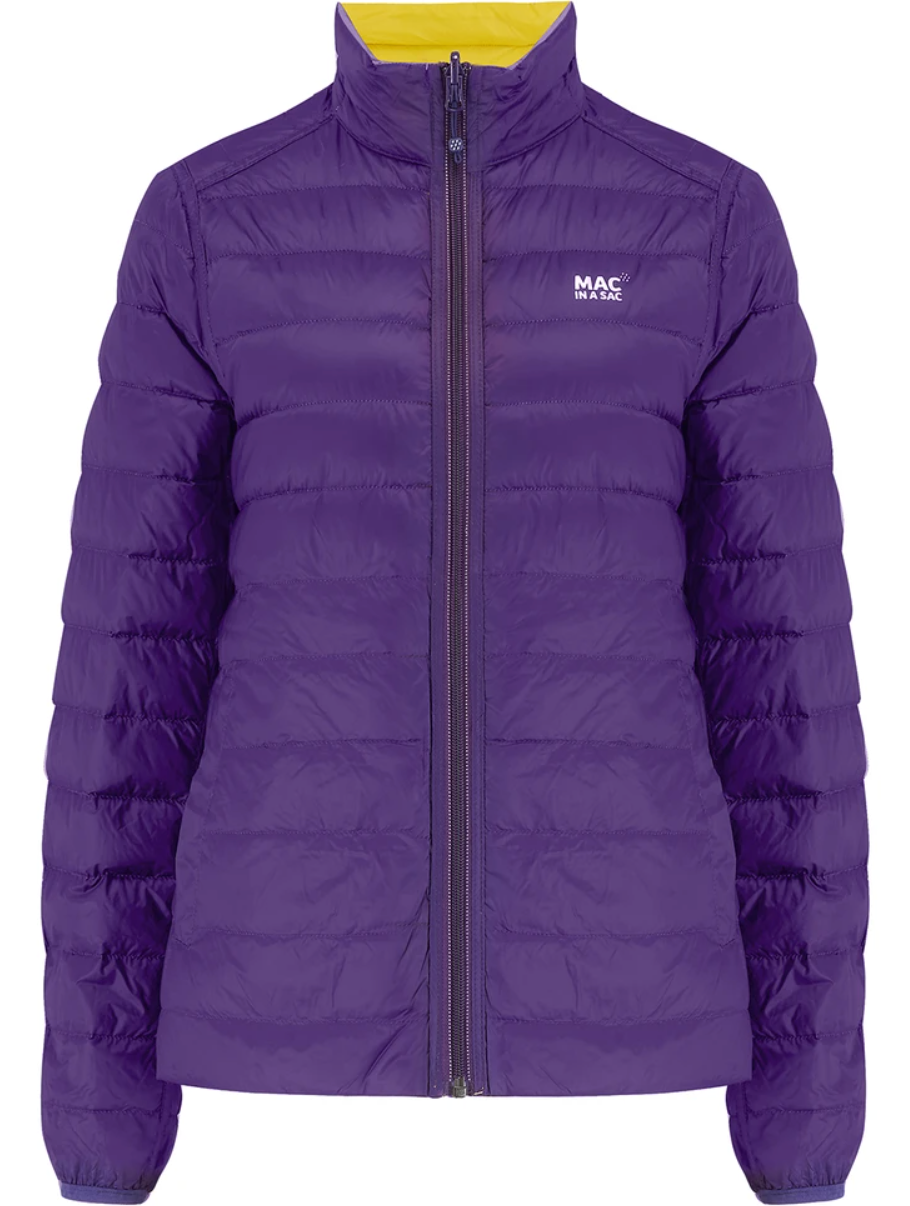 Mac in a Sac Womens Polar II Reversible Down Jacket - YELLOW / GRAPE
