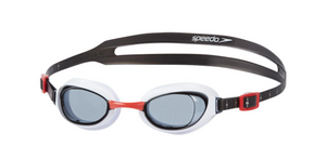 Speedo Aquapure Swimming Goggles Smoke Lens - White/Red