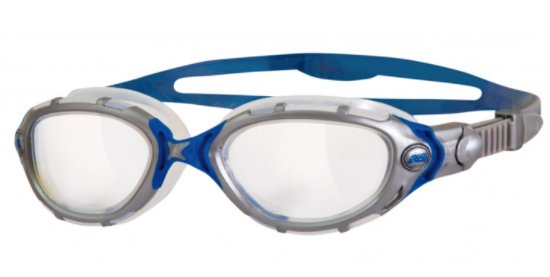 Zoggs Predator Flex Swimming Goggles - Clear lens/Silver/Blue