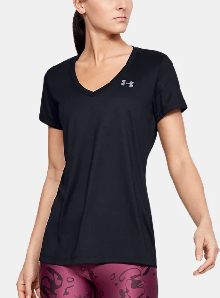 Under Armour Women's Tech™ V-Neck T-Shirt - Black