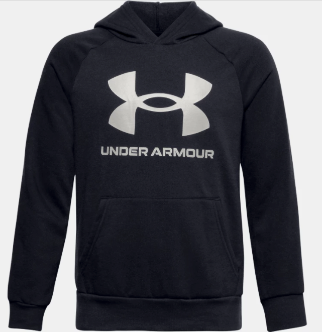 Under Armour Boys' Rival Fleece Big Logo Hoodie - Black (001)