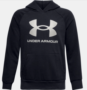 Under Armour Boys Rival Fleece Big Logo Hoodie Black 001