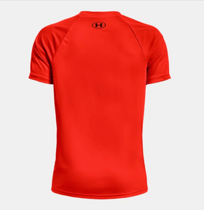 Under Armour Boy's Tech Big Logo Short Sleeve T-Shirt - Phoenix Fire (296)