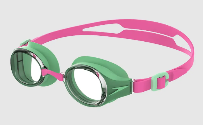 Speedo Junior Hydropure Swimming Goggles - Pink/Green