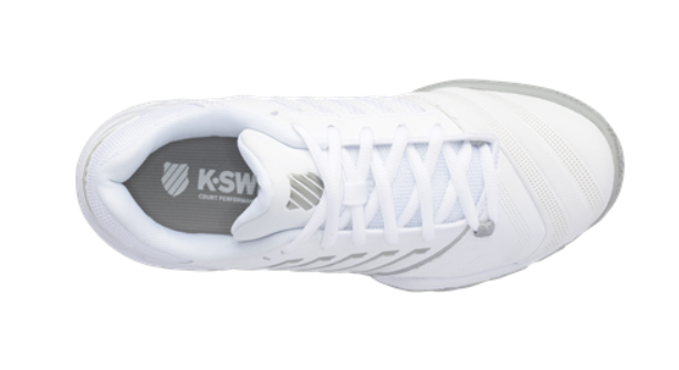 K-Swiss Women's BigShot Light 4 All Court Tennis Shoes - White/Silver