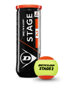 Dunlop Stage 2 Orange Tennis Balls - 3 ball can