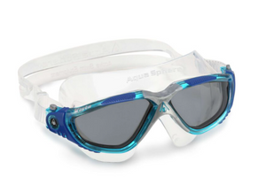 Aqua Sphere Vista Unisex Swimming Mask Goggles Smoked Lens - Blue/Silver