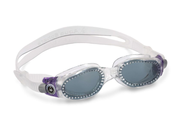 Aqua Sphere Unisex Kaiman Compact Swimming Goggle Tinted Lens - Clear/Purple
