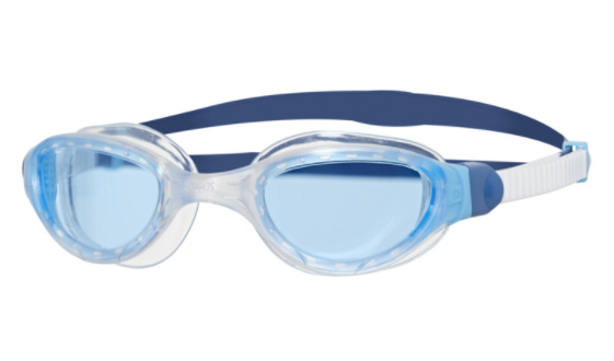 Zoggs Phantom 2.0 Swimming Goggles - Clear/Navy/ Blue Tint Lens