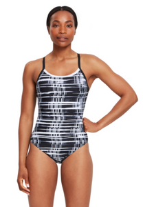 Zoggs Women's Graffix Strikeback 1 piece Swimsuit - Black