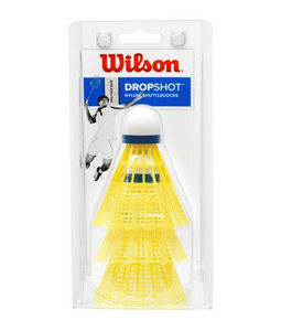 Wilson Dropshot Nylon Shuttlecocks - Yellow (3 pack)