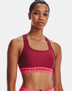 Under Armour Women's Mid Crossback Sports Bra - Penta Pink (664)