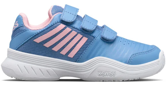 K Swiss Kids Express Strap Omni All Court Shoe Blue Pink