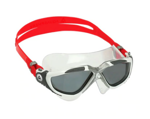 Aqua Sphere Vista Unisex Swimming Mask Goggles Tint Lens - White/Red