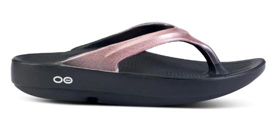 Oofos Women's Oolala Luxe Sandal - Rose Sparkle
