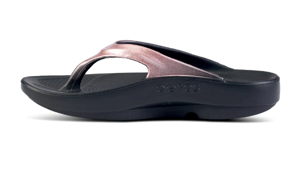 Oofos Women's Oolala Luxe Sandal - Rose Sparkle